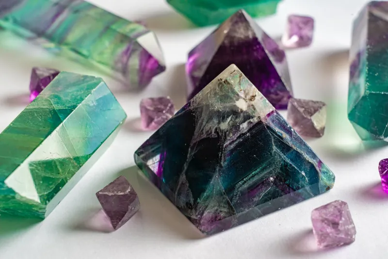 Colorful gemstone collection